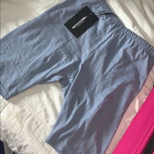 Blue biker shorts
